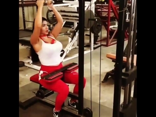 juicy cutie builds her body on power simulators, sexy athlete fit girl non-porn